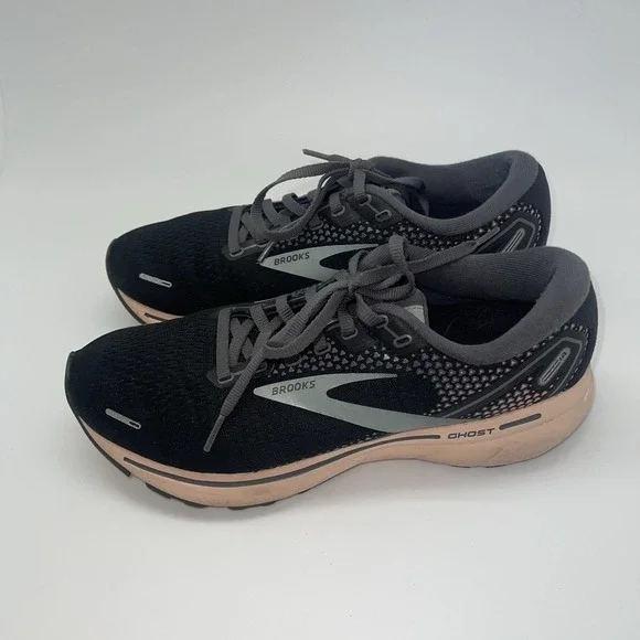 Brooks Sneakers Womens 9 Ghost 14 1203561B026 Black‎ Running Athletic Gym Shoes - Picture 2 of 8